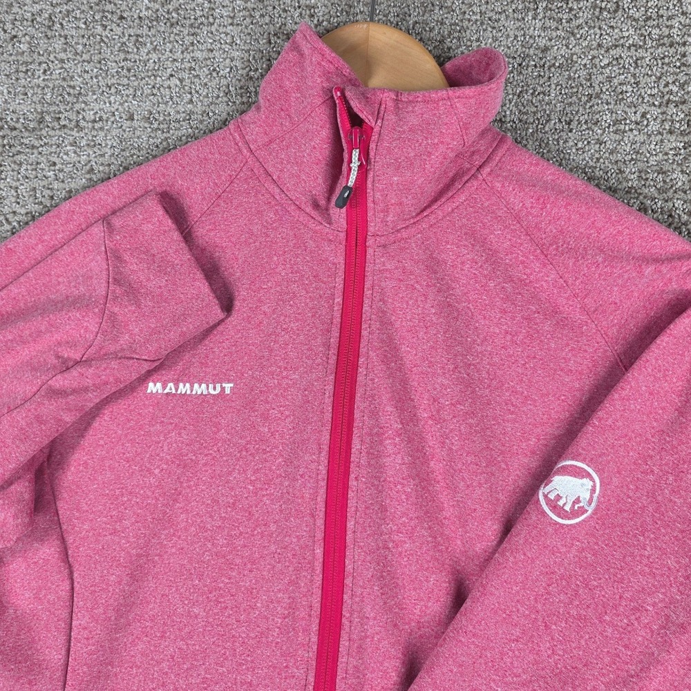 Mammut Womens Pink Full‎ Zip Softshell Jacket Size Large L Outdoor Hiking